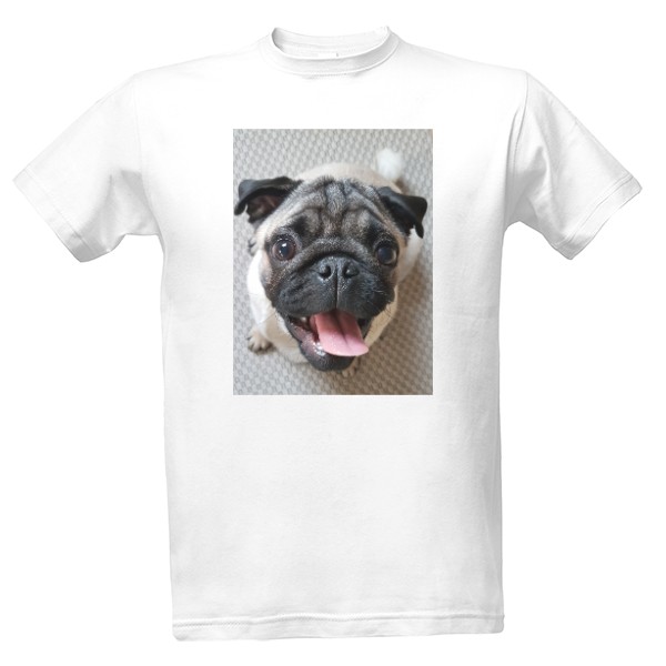 Tričko s potiskem Mops štěně merch pugs eyes